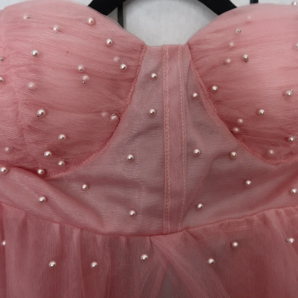 Flowy Pink Maternity Photo Shoot Dress Size XL - Picture 9 of 13